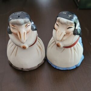 Kitchen Witch Vintage Ceramic Salt and Pepper Shakers